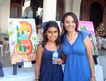 Artista de 11 años interpretando a la pintora Carmen Totesautt de Marturet junto a la Mtra. de Pintura Rocio Aguilera en la exposicion Los colores del Mar en el Hotel Mocambo Veracruz