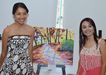 Alumna de 14 años muestra su obra como fin de ciclo 2012-13 del taller de pintura Creando Artistas en el hotel Camino Real, Veracruz