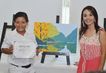 Alumno de 9 años recibe su diploma y muestra su obra como fin de ciclo 2012-13 del taller de pintura Creando Artistas en el hotel Camino Real, Veracruz