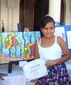 Artista de 10 años interpretando a la pintora Caraqueña Carmen Totesautt de Marturet como fin de ciclo del Taller de Pintura Creando Artistas en el Hotel Mocambo Veracruz