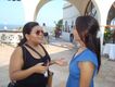 La Mtra. de Pintura Rocio Aguilera en entrevista para el periodico La Voz del Sureste Veracruz en la Exposicion Los Colores del Mar en el Hotel Mocambo Veracruz