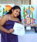 Artista de 10 años interpretando a la pintora caraqueña Carmen Totesautt de Marturet como fin de ciclo en el Hotel Mocambo Veracruz